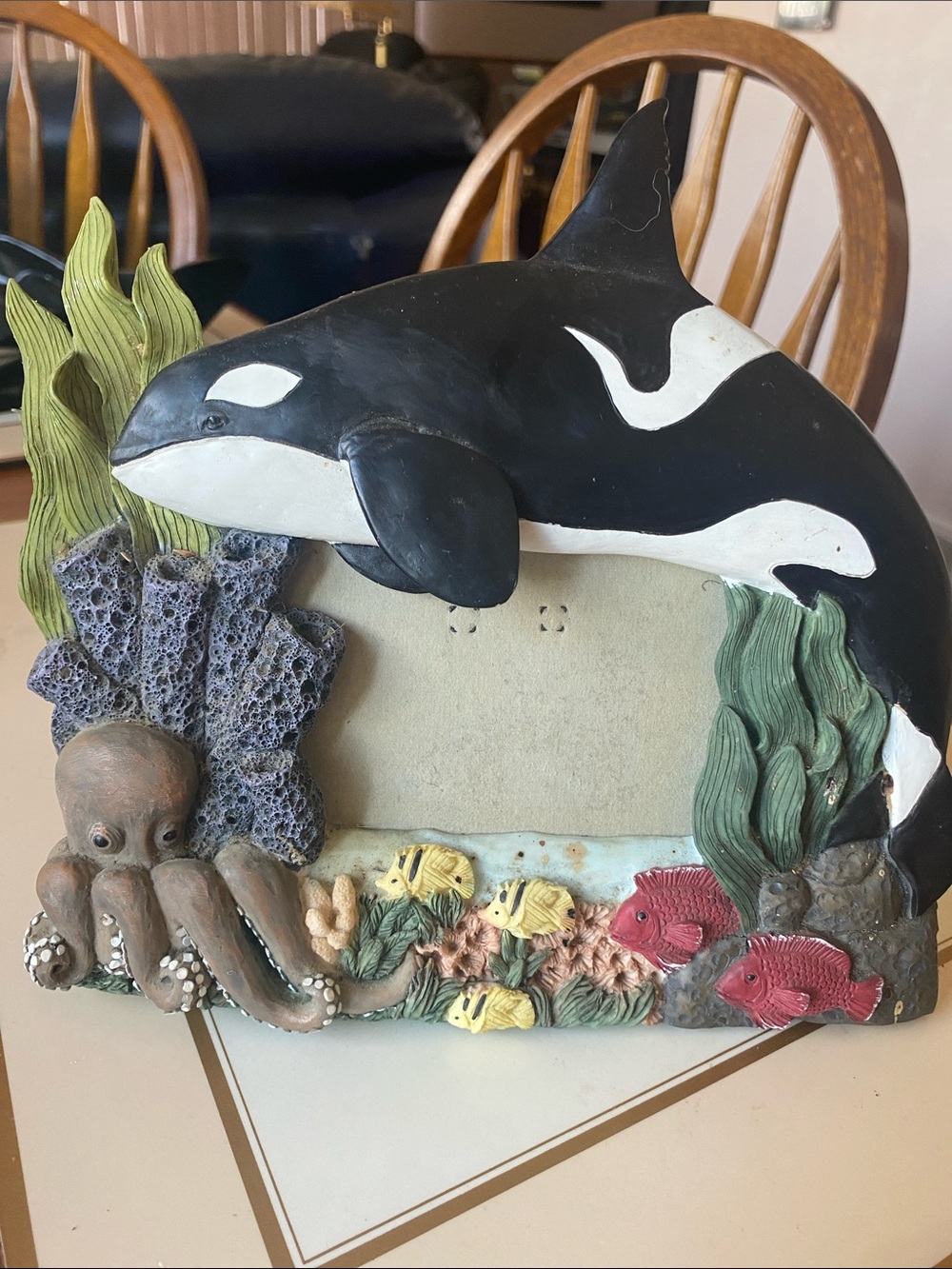 Black and White Orca Table picture Frame